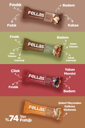 Kuruyemiş Bar Karışık Paket 30 gr x 12 (4 Çeşit)