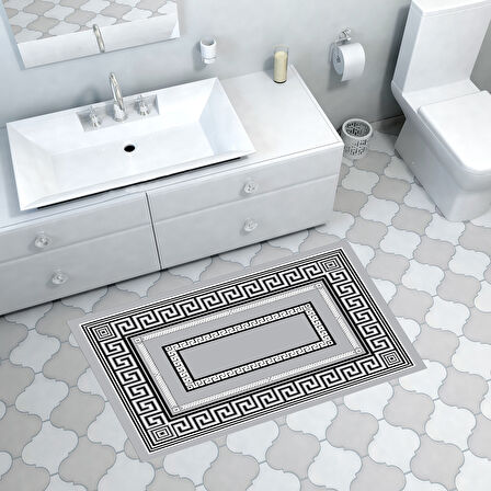 Dekoreko Kaymaz Taban Djt Banyo Halısı Trend Modern 651M