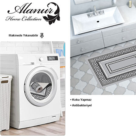 Dekoreko Kaymaz Taban Djt Banyo Halısı Trend Modern 651M