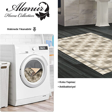 Dekoreko Kaymaz Taban Djt Banyo Halısı Yıldız Deri Modern 1913