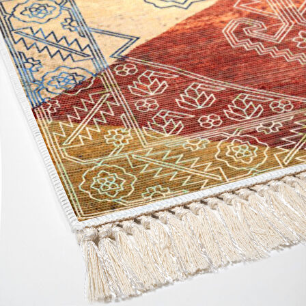 Dekoreko Kaymaz Taban Djt Salon Halısı Star Pamuk Saçaklı İskandinav S5047