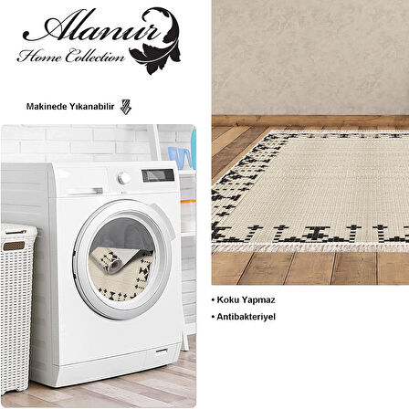 Dekoreko Kaymaz Taban Djt Salon Halısı Trend Saçaklı Modern 1945