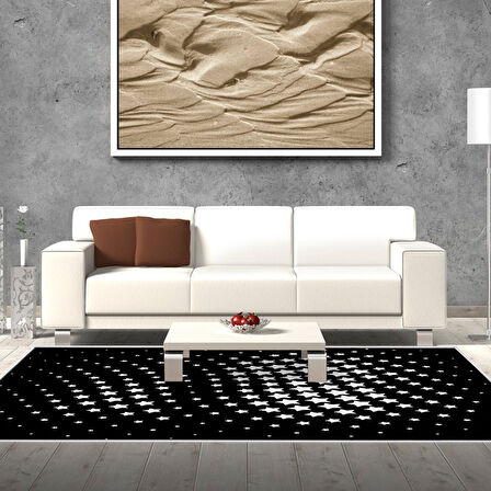 Dekoreko Kaymaz Taban Djt Salon Halısı Star Pamuk Modern 723