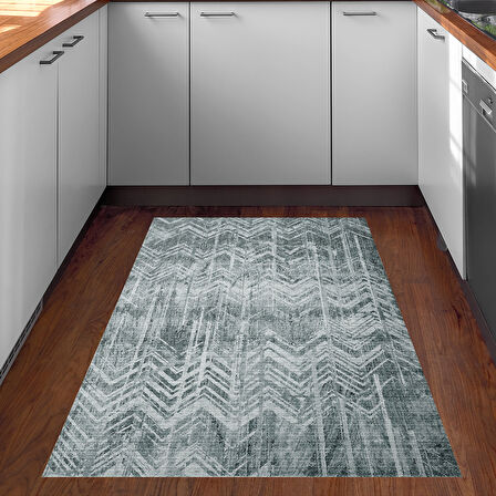 Dekoreko Kaymaz Taban Djt Mutfak Halısı Yıldız Deri İskandinav F5083