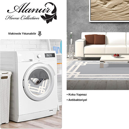 Dekoreko Kaymaz Taban Djt Salon Halısı Star Pamuk Saçaklı Modern 657M