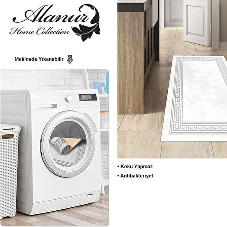 Dekoreko Kaymaz Taban Djt Mutfak Halısı Yıldız Deri Modern 626M