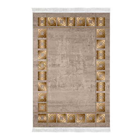 Dekoreko Kaymaz Taban Djt Salon Halısı Trend Saçaklı Modern 691M