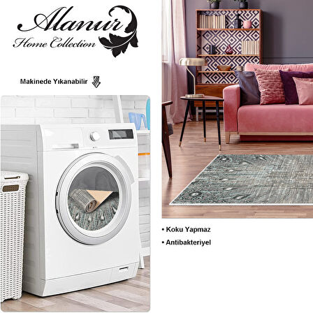 Dekoreko Kaymaz Taban Djt Salon Halısı Yıldız Deri Modern 743