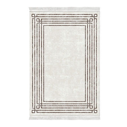 Dekoreko Kaymaz Taban Djt Mutfak Halısı Star Pamuk Saçaklı Modern M5142