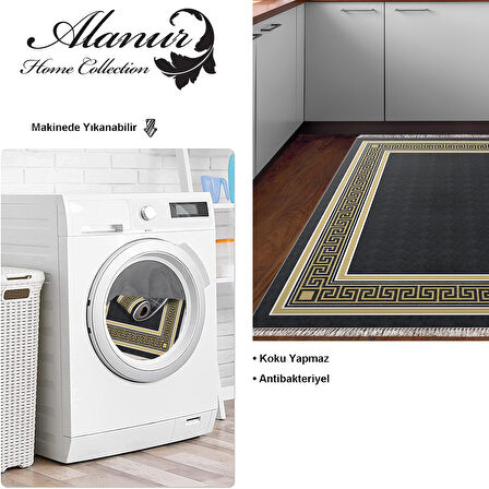 Dekoreko Kaymaz Taban Djt Mutfak Halısı Star Pamuk Saçaklı Modern M5140