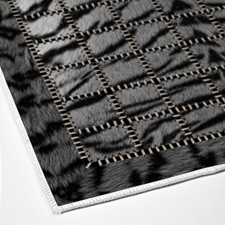 Dekoreko Kaymaz Taban Djt Mutfak Halısı Yıldız Deri Modern 1906