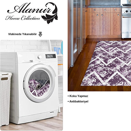 Dekoreko Kaymaz Taban Djt Mutfak Halısı Star Pamuk İskandinav F5128