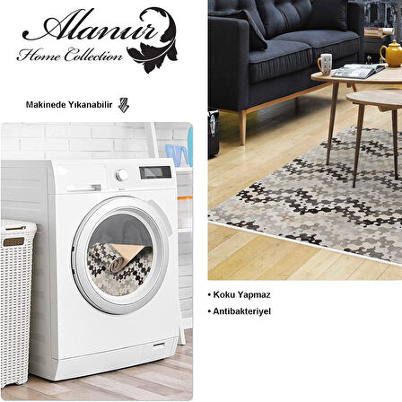 Dekoreko Kaymaz Taban Djt Salon Halısı Yıldız Deri Modern 1675