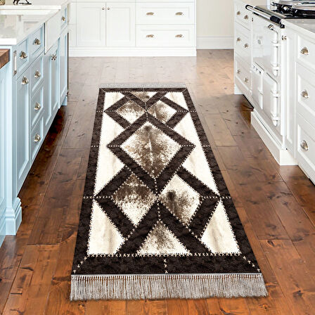 Dekoreko Kaymaz Taban Djt Mutfak Halısı Star Pamuk Saçaklı Modern 722