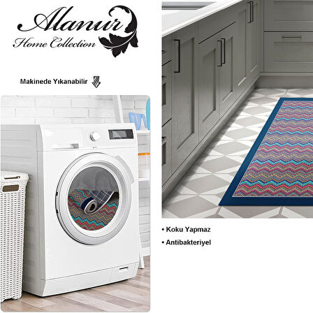 Dekoreko Kaymaz Taban Djt Mutfak Halısı Star Pamuk Modern 1935