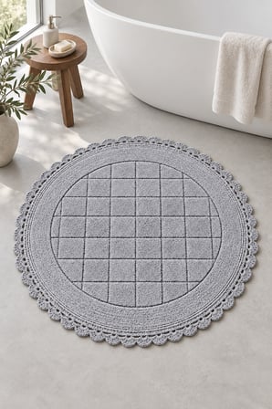 Alanur Bodrum Tufting Cotton Pamuklu El Işi Örgülü 90 x 90 cm Paspas 109