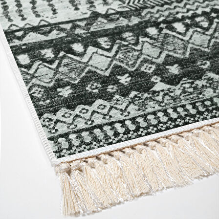 Dekoreko Kaymaz Taban Djt Salon Halısı Trend Saçaklı İskandinav F5080