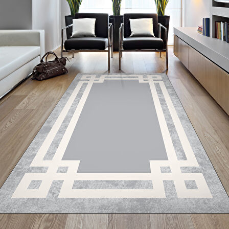 Dekoreko Kaymaz Taban Djt Salon Halısı Yıldız Deri Modern 657M