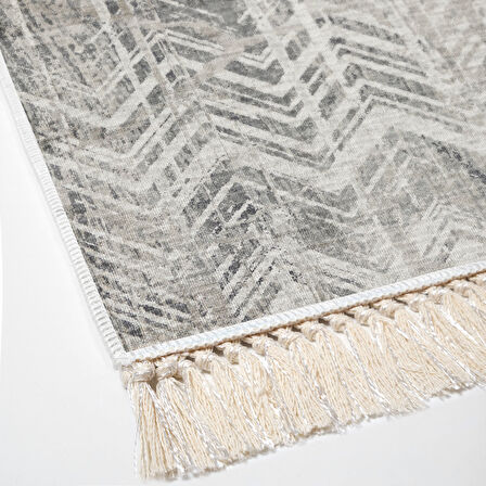 Dekoreko Kaymaz Taban Djt Salon Halısı Star Pamuk Saçaklı İskandinav F5083