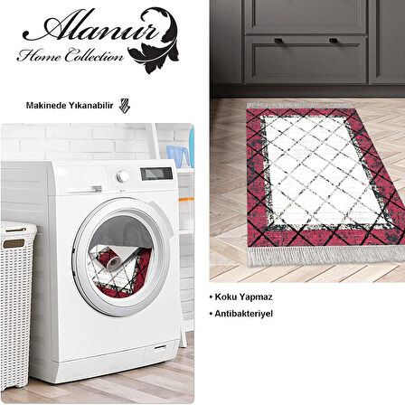 Dekoreko Kaymaz Taban Djt Mutfak Halısı Trend Saçaklı Modern M5129