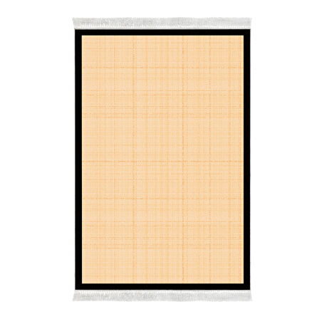 Alanur Home Kaymaz Taban Djt Banyo Mutfak Salon Halı  Trend Saçaklı Dokuma Desen E5007