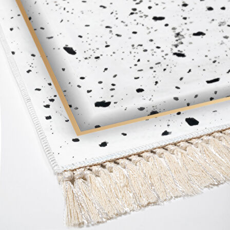 Dekoreko Kaymaz Taban Djt Mutfak Halısı Trend Saçaklı Modern M12366