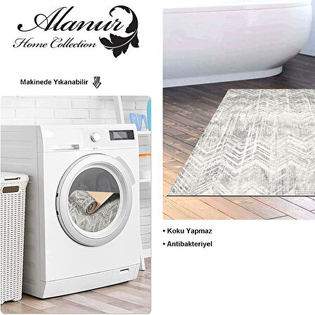 Dekoreko Kaymaz Taban Djt Banyo Halısı Yıldız Deri İskandinav F5083