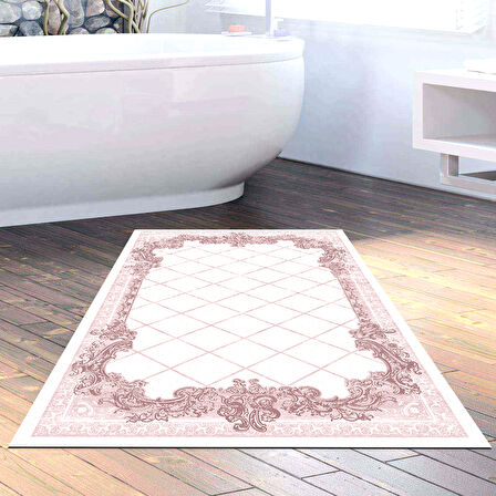 Dekoreko Kaymaz Taban Djt Banyo Halısı Trend Modern 748