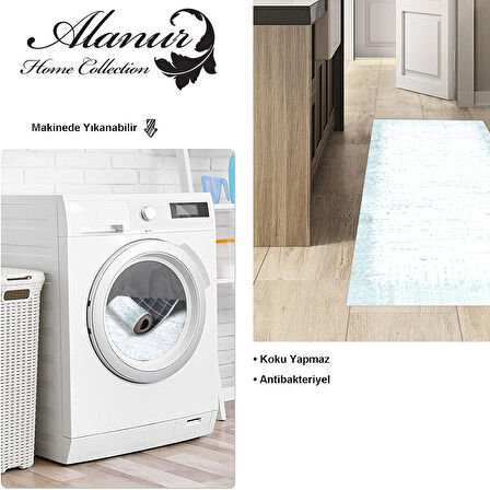 Dekoreko Kaymaz Taban Djt Mutfak Halısı Star Pamuk Modern 1342