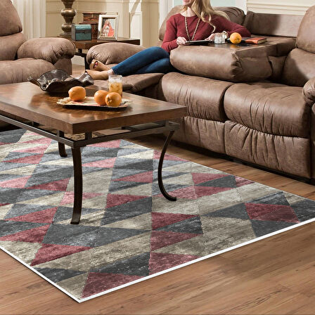 Dekoreko Kaymaz Taban Djt Salon Halısı Yıldız Deri İskandinav 661M