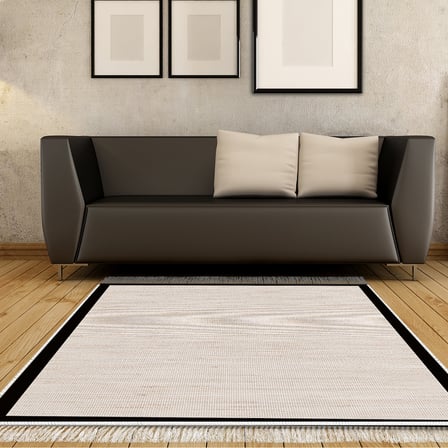 Alanur Home Kaymaz Taban Djt Banyo Mutfak Salon Halı Star Pamuk Saçaklı Dokuma Desen E5007
