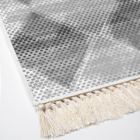 Dekoreko Kaymaz Taban Djt Salon Halısı Trend Saçaklı İskandinav F5131