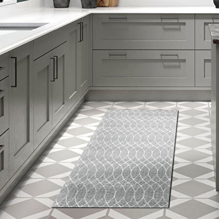 Dekoreko Kaymaz Taban Djt Mutfak Halısı Trend İskandinav F5084