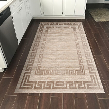 Dekoreko Kaymaz Taban Djt Mutfak Halısı Yıldız Deri Modern F5036