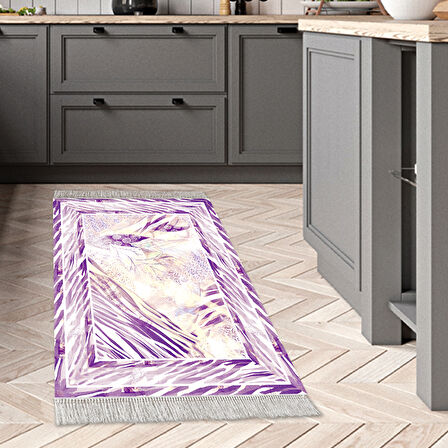 Dekoreko Kaymaz Taban Djt Mutfak Halısı Yıldız Deri Saçaklı Modern 728