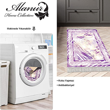 Dekoreko Kaymaz Taban Djt Mutfak Halısı Yıldız Deri Saçaklı Modern 728