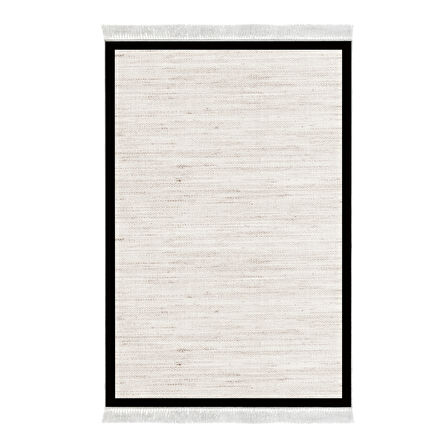 Alanur Home Kaymaz Taban Djt Banyo Mutfak Salon Halı  Trend Saçaklı Dokuma Desen E5001