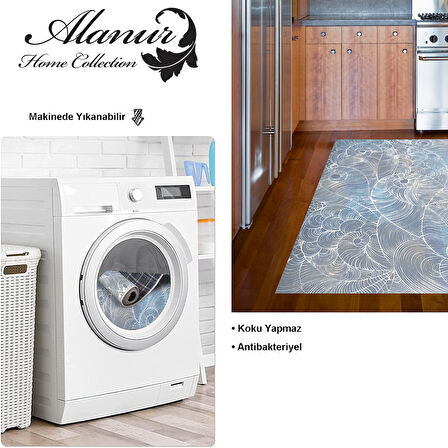 Dekoreko Kaymaz Taban Djt Mutfak Halısı Star Pamuk Modern 1303