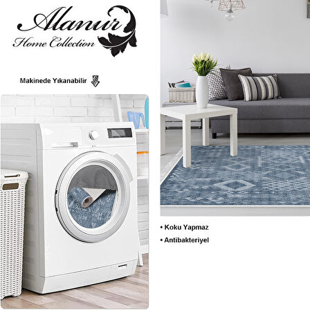 Dekoreko Kaymaz Taban Djt Salon Halısı Trend Saçaklı İskandinav F5137