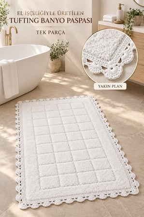 Alanur Bodrum Tufting Cotton Pamuklu El Işi Örgülü Paspas 109 (80 x 135 cm)