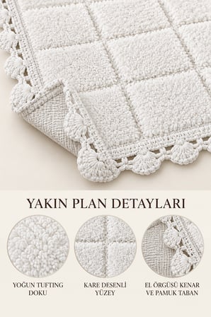 Alanur Bodrum Tufting Cotton Pamuklu El Işi Örgülü Paspas 109 (80 x 135 cm)