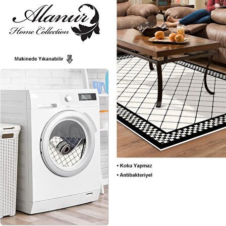 Dekoreko Kaymaz Taban Djt Salon Halısı Star Pamuk Modern 603M