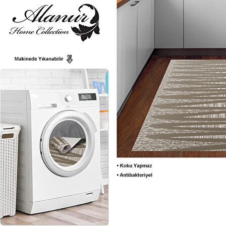 Dekoreko Kaymaz Taban Djt Mutfak Halısı Trend Modern M5045