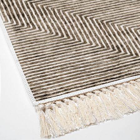 Dekoreko Kaymaz Taban Djt Salon Halısı Star Pamuk Saçaklı Modern Mu134