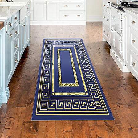 Dekoreko Kaymaz Taban Djt Mutfak Halısı Yıldız Deri Modern 651M