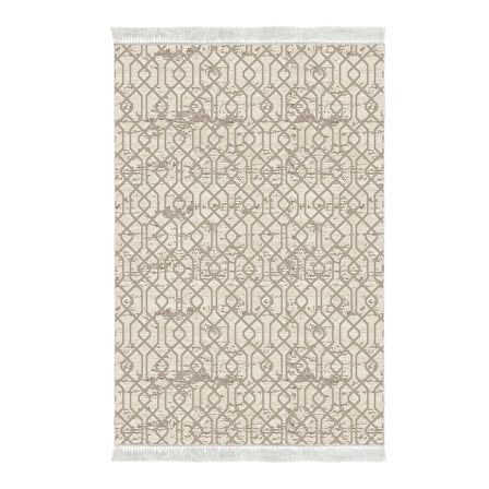 Dekoreko Kaymaz Taban Djt Banyo Halısı Trend Saçaklı Modern 757