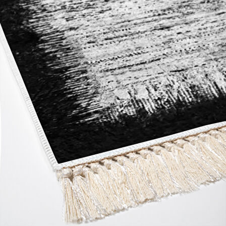 Dekoreko Kaymaz Taban Djt Banyo Halısı Star Pamuk Saçaklı Modern 1342