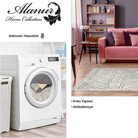 Dekoreko Kaymaz Taban Djt Salon Halısı Yıldız Deri Saçaklı İskandinav Al1103