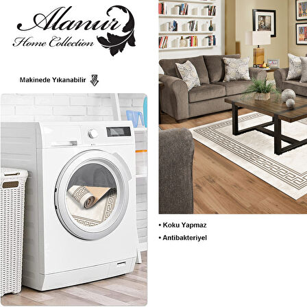 Dekoreko Kaymaz Taban Djt Salon Halısı Yıldız Deri Modern 626M