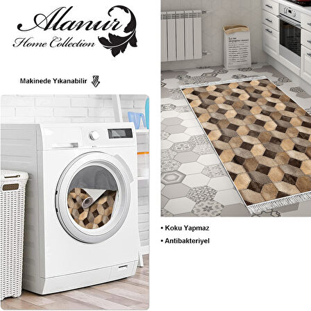 Dekoreko Kaymaz Taban Djt Mutfak Halısı Trend Saçaklı Modern 1926